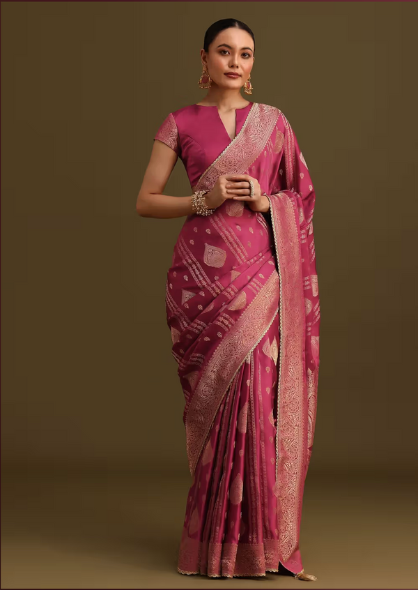 Pista Green Kanjivaram Silk Saree folded view showing pallu and border detail