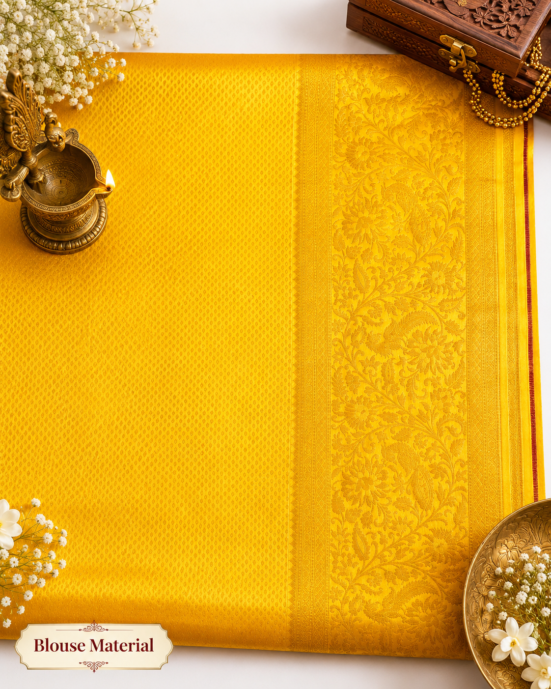 Magenta Kanjivaram pure silk saree with gold zari — close-up detail 3 — Vasthara Boutique
